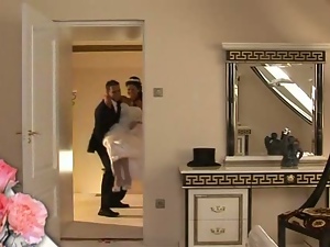 bride gets fucked in her beautiful white wedding dress