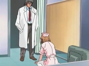 Doctor ties up his sexy hentai nurse