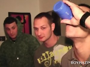 College dudes playing with dicks to join fraternity