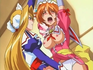 Anime costume girls have strapon lesbian sex