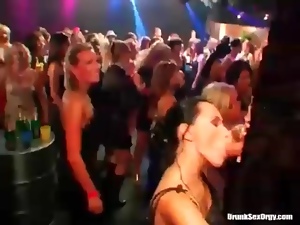 Guys whip their dicks out to get sucked in club