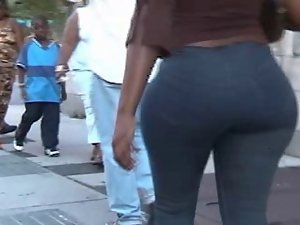 Terrific naughty ass walking the streets