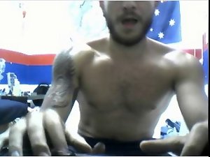 Straight chaps feet on webcam #385