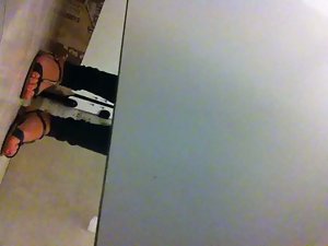 Attractive BUSTED extremely luscious 19yo girlie in restaurant toilet