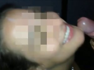 Random Mexican nuts on nice looking white slut&#039;s face