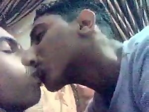 Libyan fellows kissing