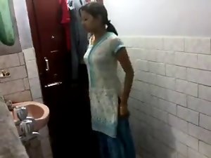 Sensual indian babe in bathroom
