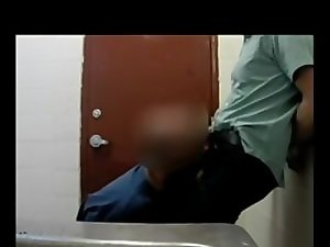 Closeted Gay Swallows Cum In Restroom