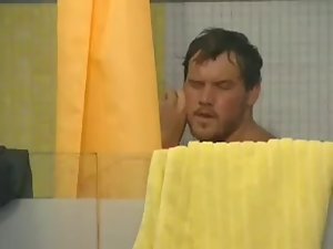Big Brother Australia - Lane jerks off in the shower