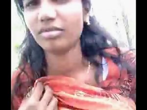 Sexual Tamil Lass Boob Press Outdoor in Park