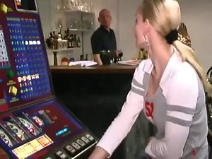 Belgian Tempting blonde Bangs Dutch Bartender