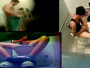 Men Caught in tempting acts in Public Toilets. Screwing HOT!