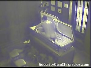Attractive shagging security camera sex clip