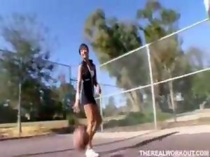 Big titted asian bombshell getting banged wild by her basketball coach