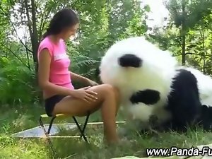 Fetish amateur sassy teen plush panda chick