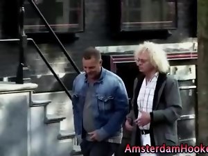 Dutch prostitute cock sucking and facial