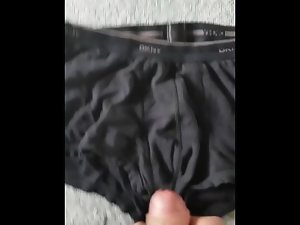 Shooting a load on underwear