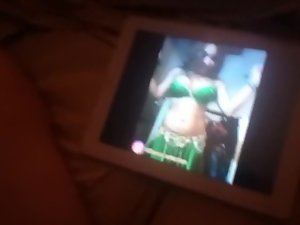 Cum tribute to a belly dance chick