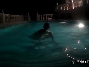 Philippe Delvaux naked night swimm. non porno