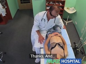 FakeHospital Doctors oral massage gives gaunt light-haired her first orgasm